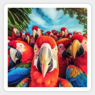 Bird Parrot Wild Nature Funny Happy Humor Photo Selfie Sticker